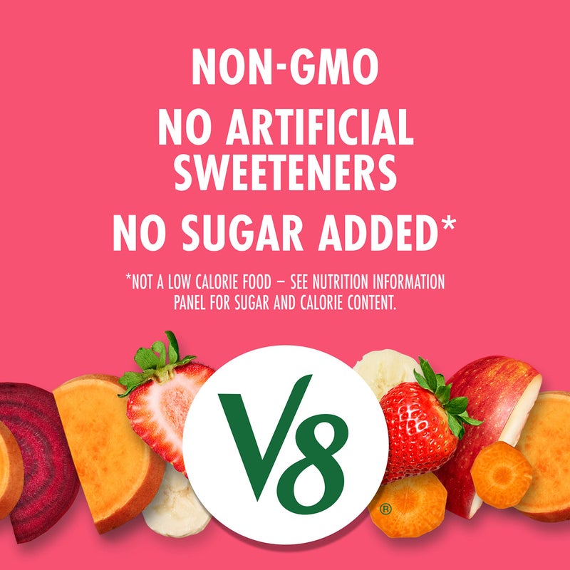 V8 Strawberry Banana 100% Fruit and Vegetable Juice, 8 fl oz Can (24 Pack) - Image 4